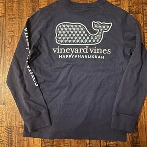 Vineyard Vines Blue Hanukkah Whale Shirt